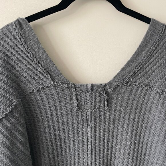Free People Gray V-Neck Sweater - Picture 5 of 10